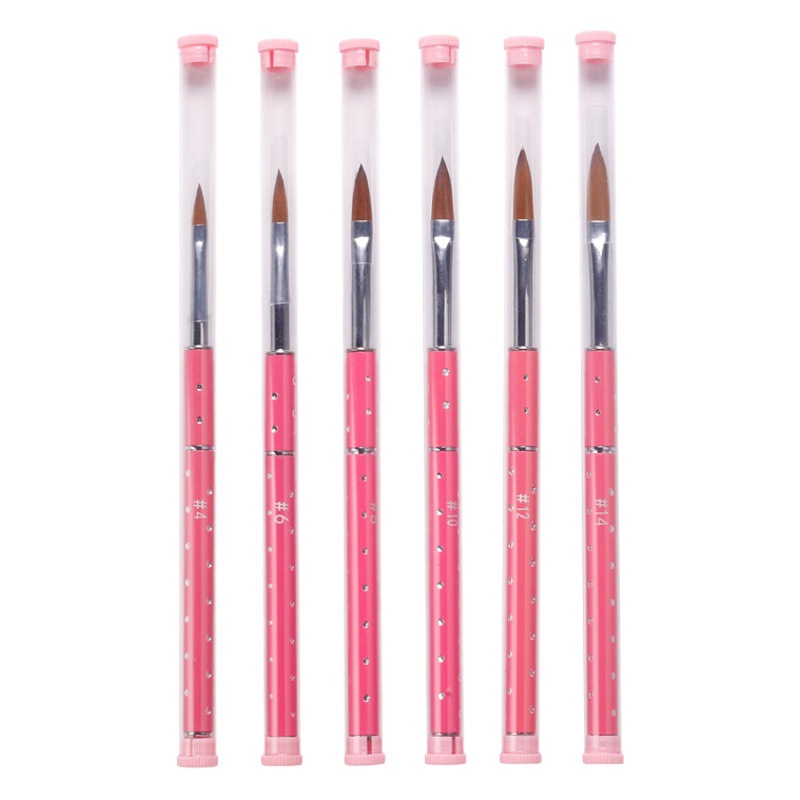 Pincel de Cristal para Escultura de Uñas de Aluminio para Manicura