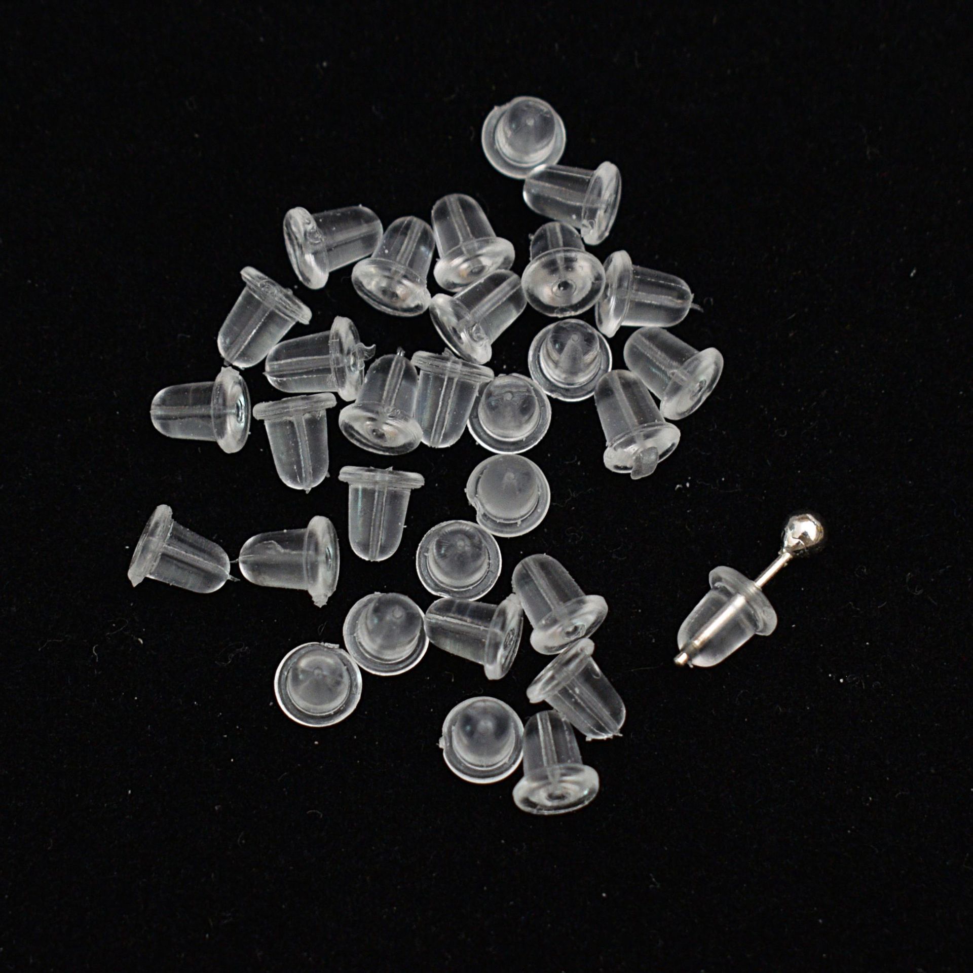 韩版diy美国子弹头 透明硅胶耳饰配件耳堵耳迫环保塑胶大号耳塞耳 4