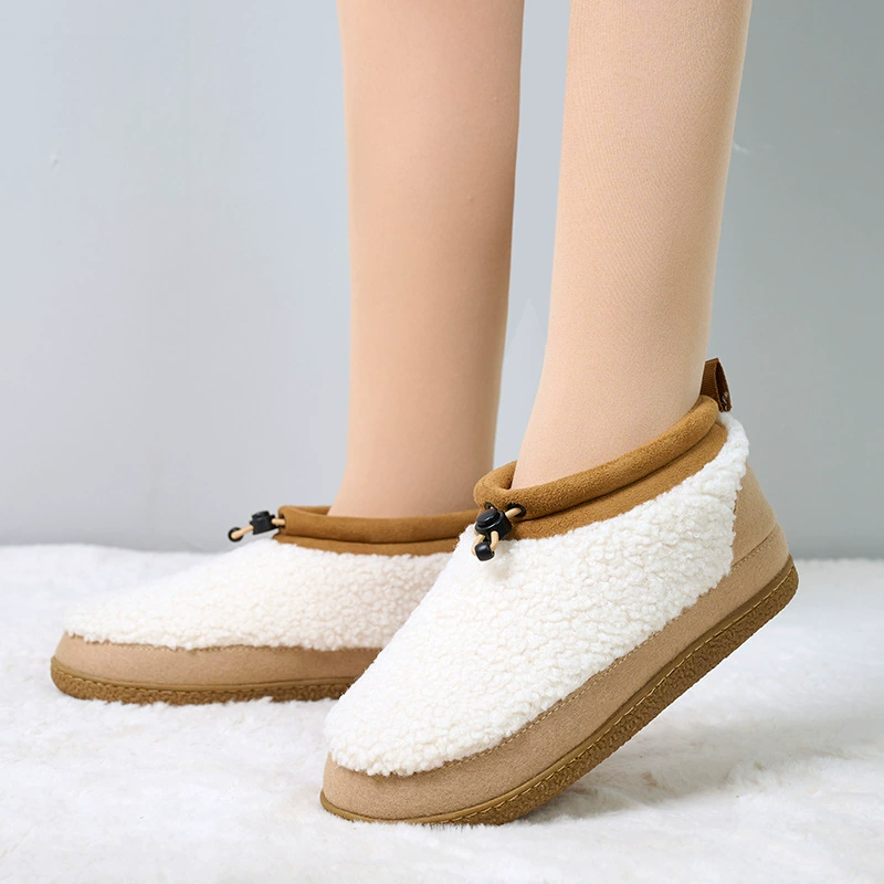 Трансграничная домашняя сумка на каблуке, плюшевая обувь для теплого пола, уличные хлопковые тапочки, пары, родители и дети, внешняя торговля, зимняя хлопковая обувь
