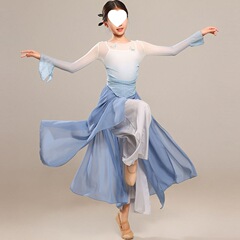 六一儿童古典舞蹈演出服女童飘逸仙气纱衣中国舞蹈服蝴蝶装练功服