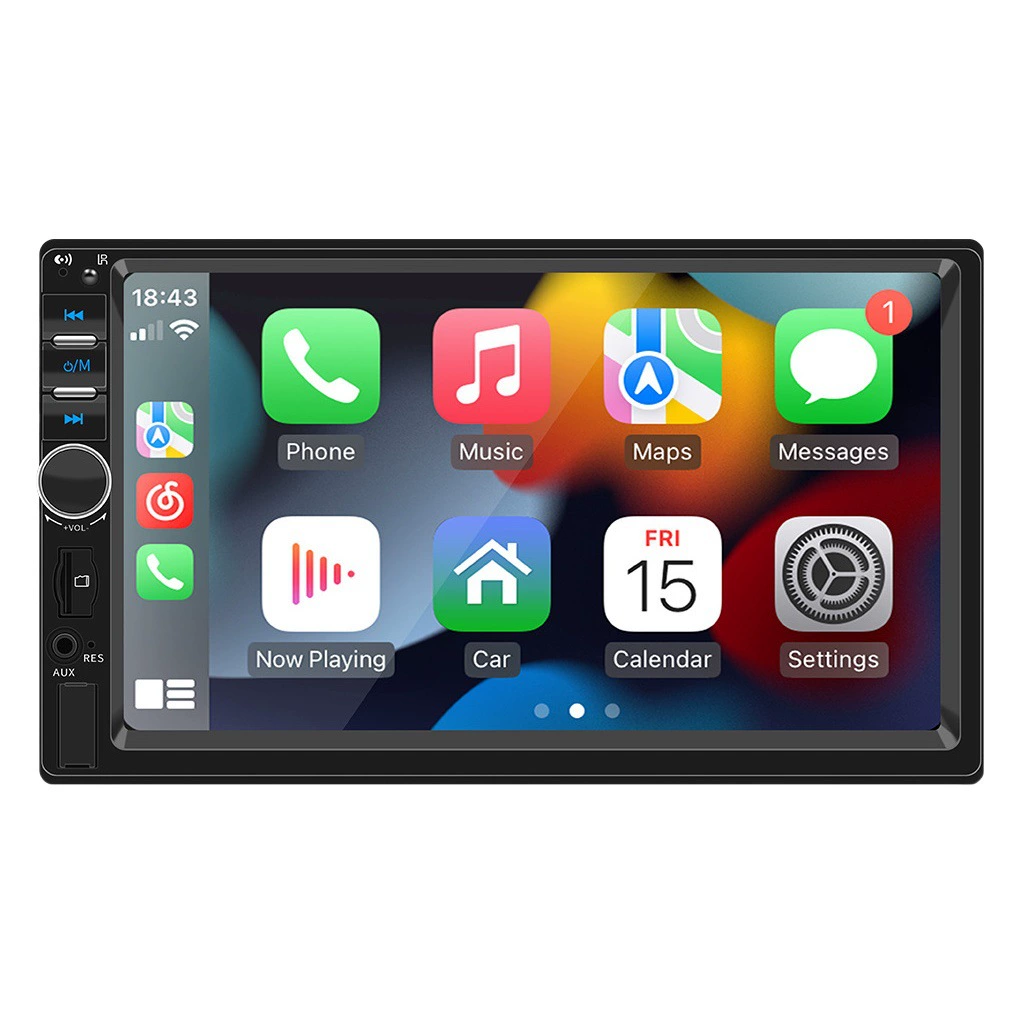 Автомобильный MP5-плеер с Bluetooth и CarPlay для трансграничной торговли, 7inch дюймов, с центральным экраном управления и функцией подключения автомобиля к устройству, а также с камерой заднего вида