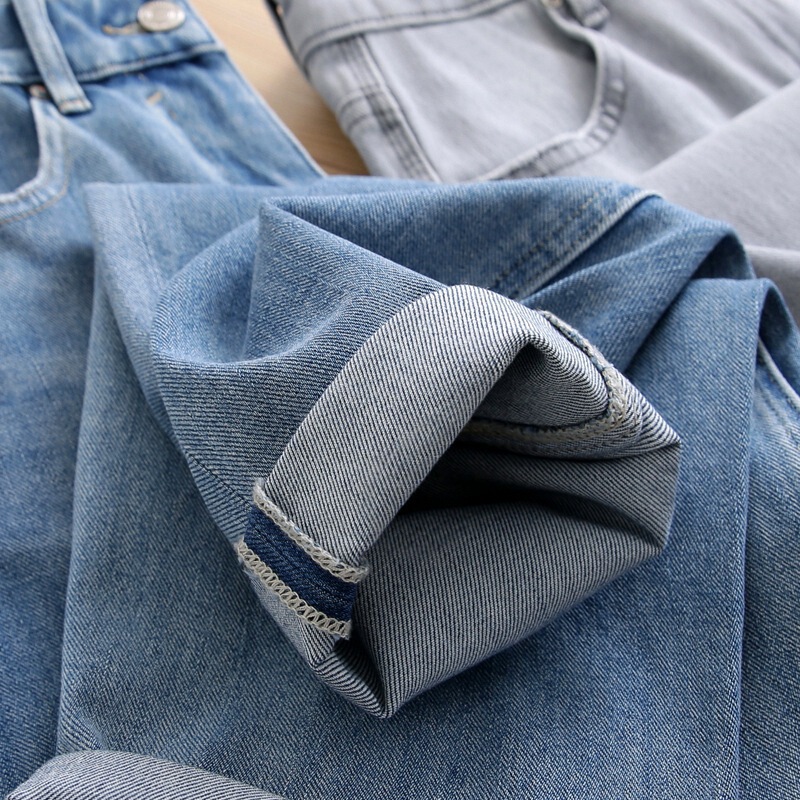 2023 Spring and Autumn New Style Loose Fit Versatile Slimming Leg-Lengthening Straight-Leg Slightly Flared High-Waisted Carrot Jeans for Women