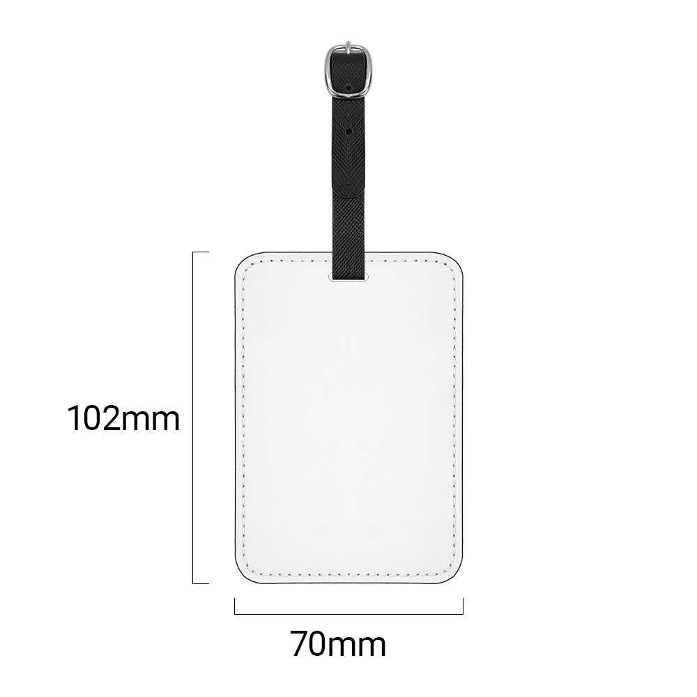 Impresión de transferencia térmica de pelo directo de fábrica etiqueta de equipaje viaje de negocios Almacenamiento de cuero PU viaje de embarque de equipaje colgante material al por mayor