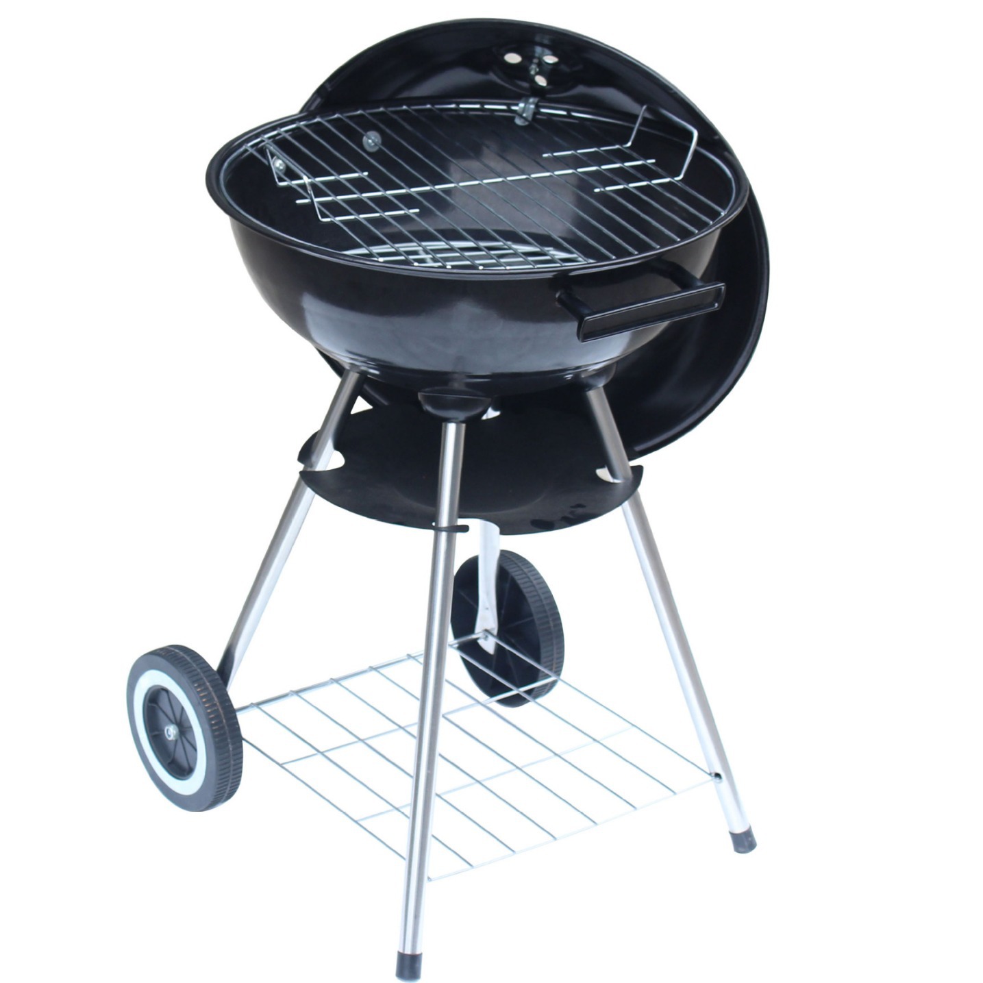 Apple barbacoa horno redondo portátil al aire libre de cuatro patas Apple estufa de 17 pulgadas barbacoa parrilla plegable hogar con ruedas