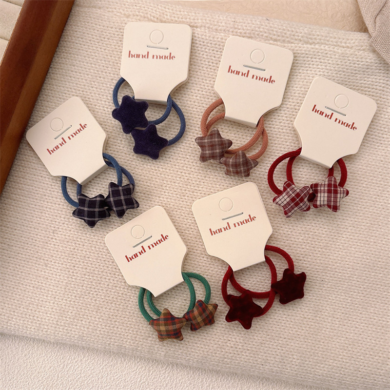 Children's red elegant hair rope