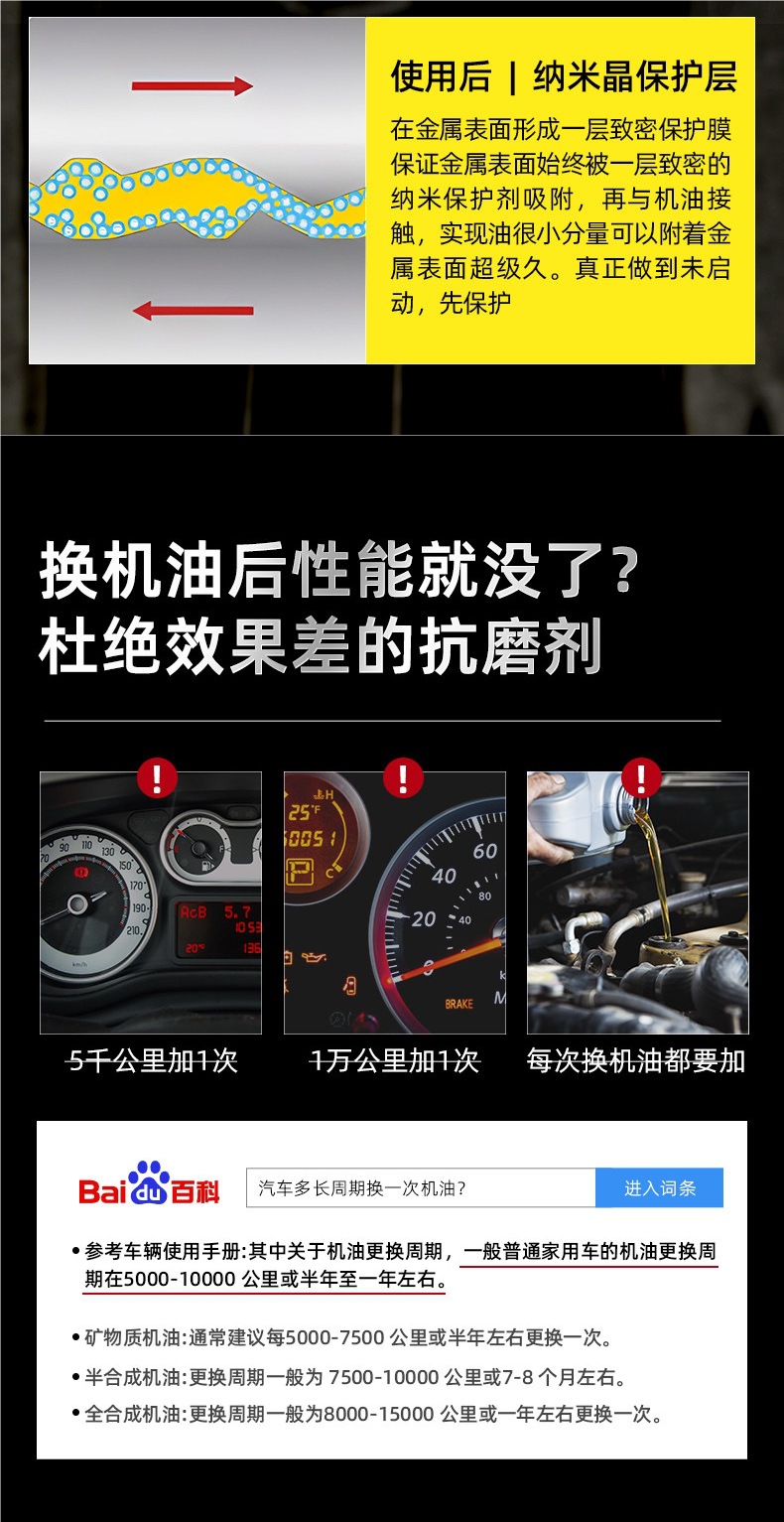 German Profi Anti-Wear Oil Additive Nano Anti-Wear Protective Agent Engine Noise Reduction Powerful Repair Agent
