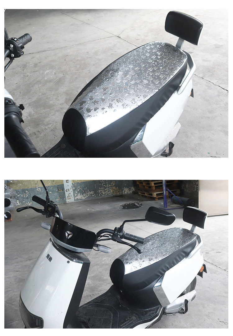 Electric car motorcycle cushion cover waterproof sun protection heat insulation breathable thickened battery car seat all-inclusive four seasons Universal