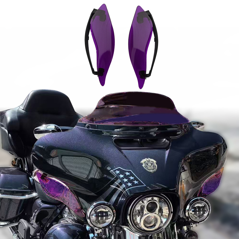 Motorcycle Windshield Suitable for Harley 14-23 Avenue Glide Flagship Glide Fixed Wing Windshield Set Multi-Color