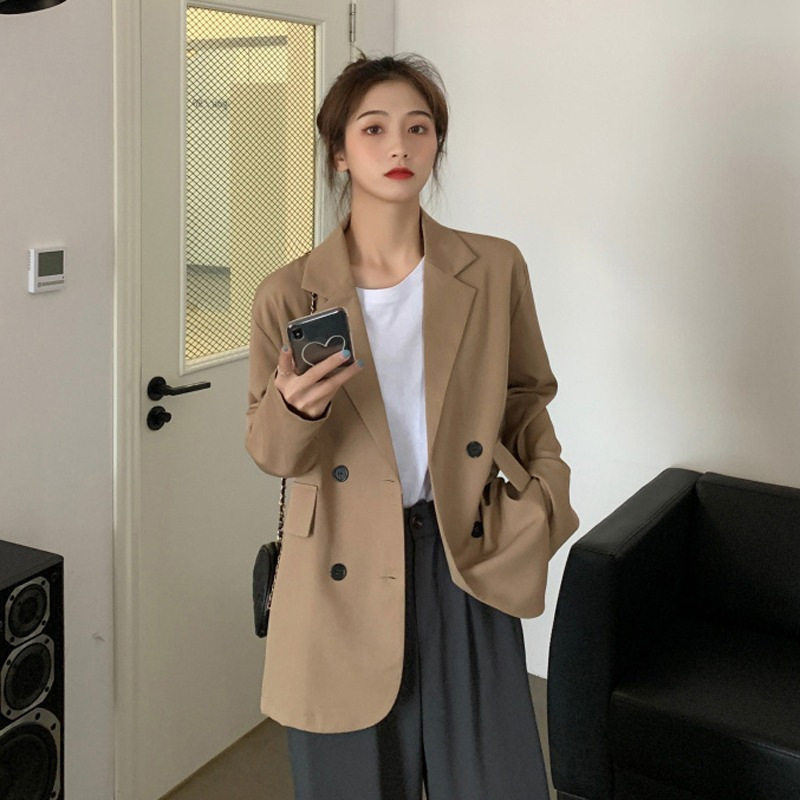 Black suit jacket for women 2023 Spring and Autumn New Korean style loose temperament all-match long-sleeved suit jacket ins Black suit jacket for women 2023 Spring and Autumn New Korean style loose temperament all-match long-sleeved suit jacket ins