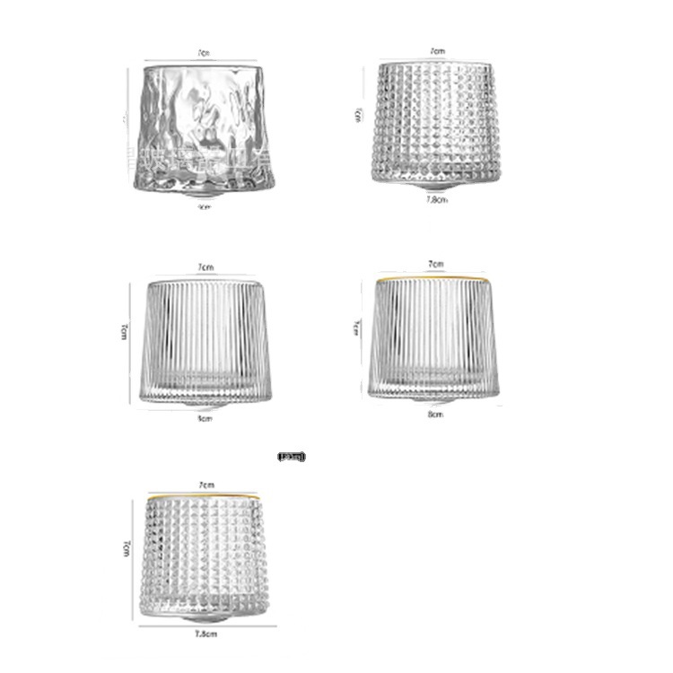 Vaso giratorio de whisky creativo tipo trompo copa para licores jugo o uso doméstico venta al por mayor