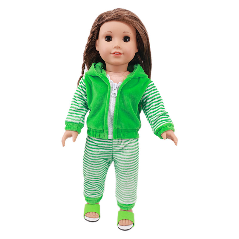 2021 nueva ropa de muñeca americana de 18 pulgadas ropa de felpa traje de animal pato Panda jirafa al por mayor