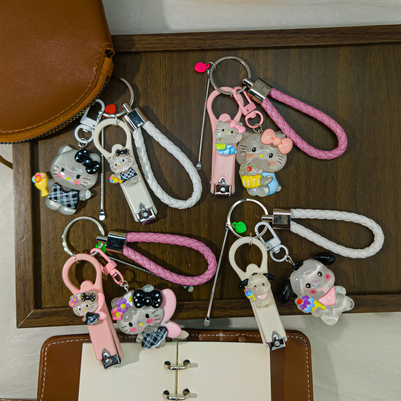 Nail Clipper N06Kt Keychain Nail Clipper Cute Pendant Car Keychain Ear Pick Best Friend Set
