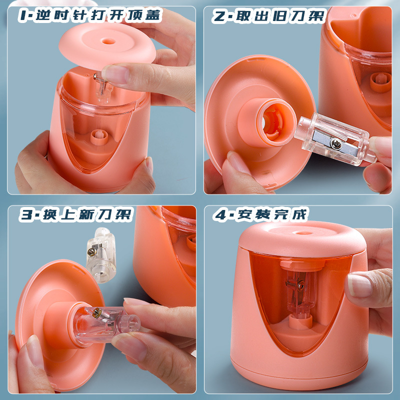 Sacapuntas Kaba Bear, sacapuntas automático, sacapuntas eléctrico, sacapuntas de dibujos animados para estudiantes, sacapuntas para niños