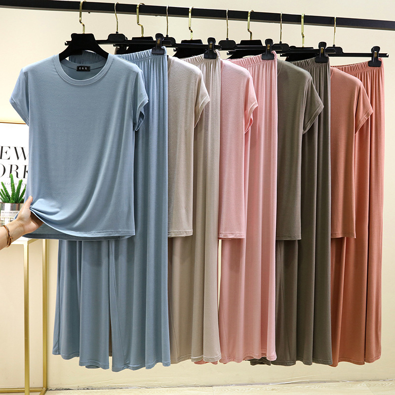 2025 New Modal Spring and Summer Cool Pajamas Wearing Women's Home Clothes suit Loose plus size Design Sense 2025 New Modal Spring and Summer Cool Pajamas Wearing Women's Home Clothes suit Loose plus size Design Sense