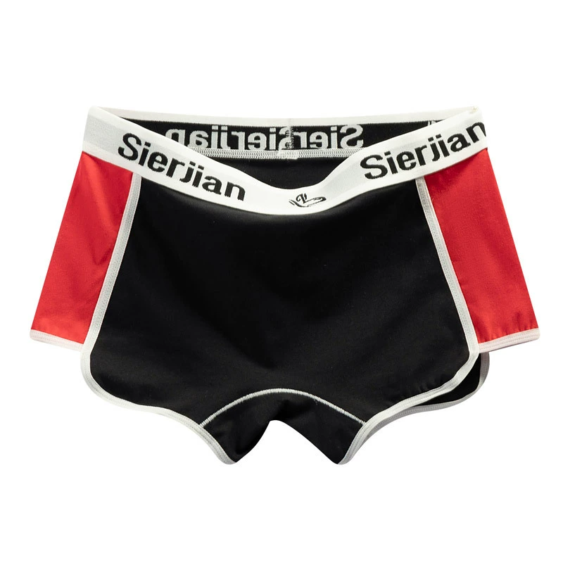 Women’s Four‑Corner Sports Underwear (Sierjian) 95% Cotton, Flat‑Angle Boxer Briefs, M–XL