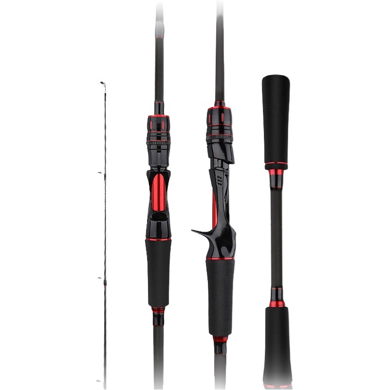 Luya Rod MH ajuste ML ajuste M ajuste 2,7 M caña de pescar 2,4 pistola mango recto mango negro enchufe artes de pesca caña de pescar