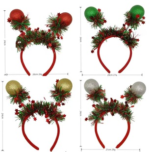 Factory Ready-Made Cross-Border Christmas Headbands Christmas Party Dress up Holiday Party Headbands Hair Accessories European and American