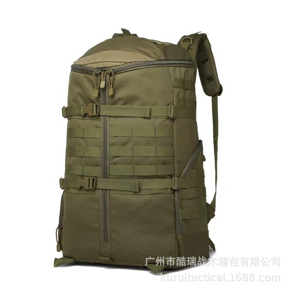 Outdoor 55L Tactical Backpack 900D Polyester Waterproof Fabric PP Thickened Woven Multifunctional Hiking Bag