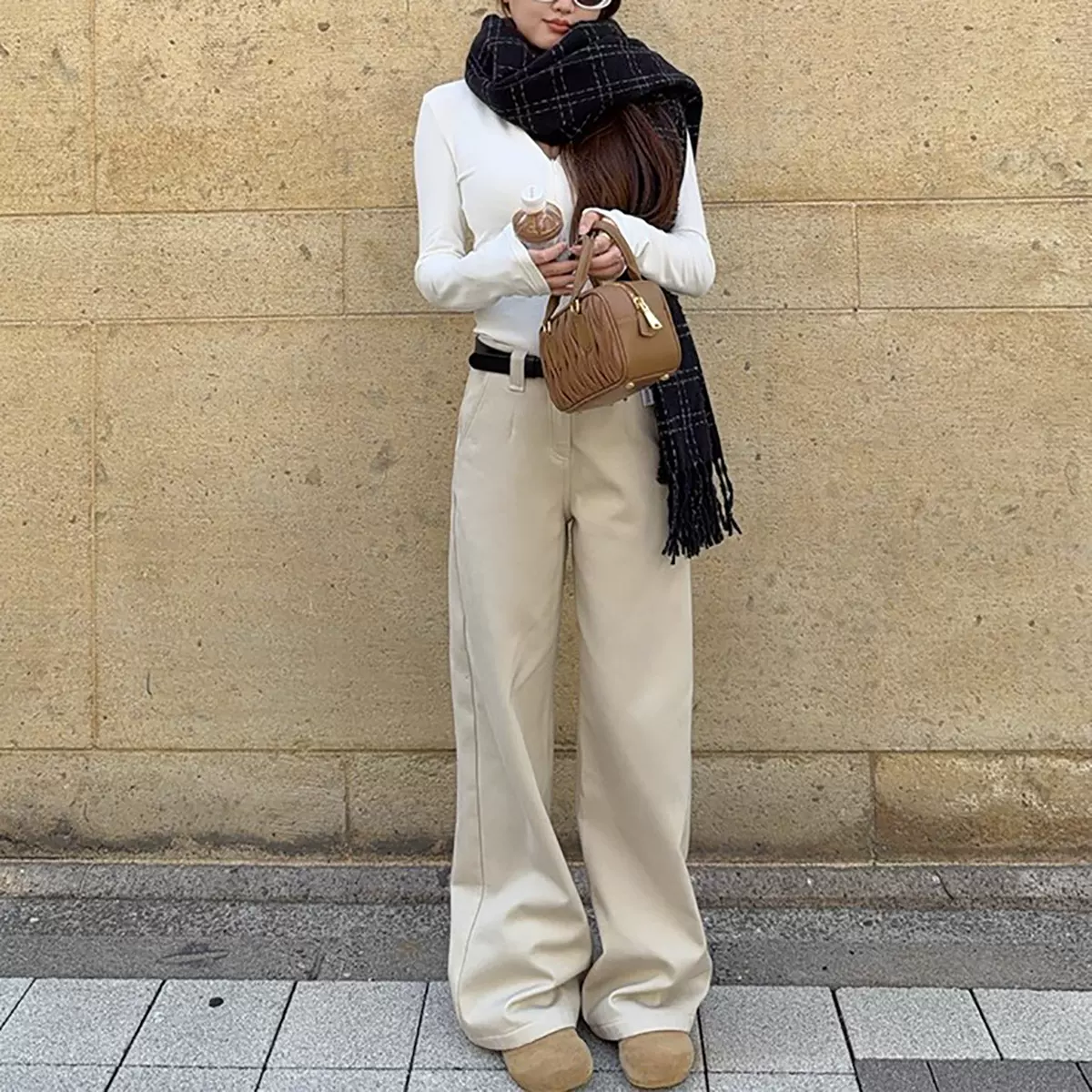 直腿西裤 秋冬牛奶绒里 洗软工艺舒适度