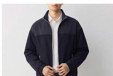 Áo khoác bomber nam phong cách thể thao thành thị, phối caro, túi khóa kéo — đen chi tiết 14