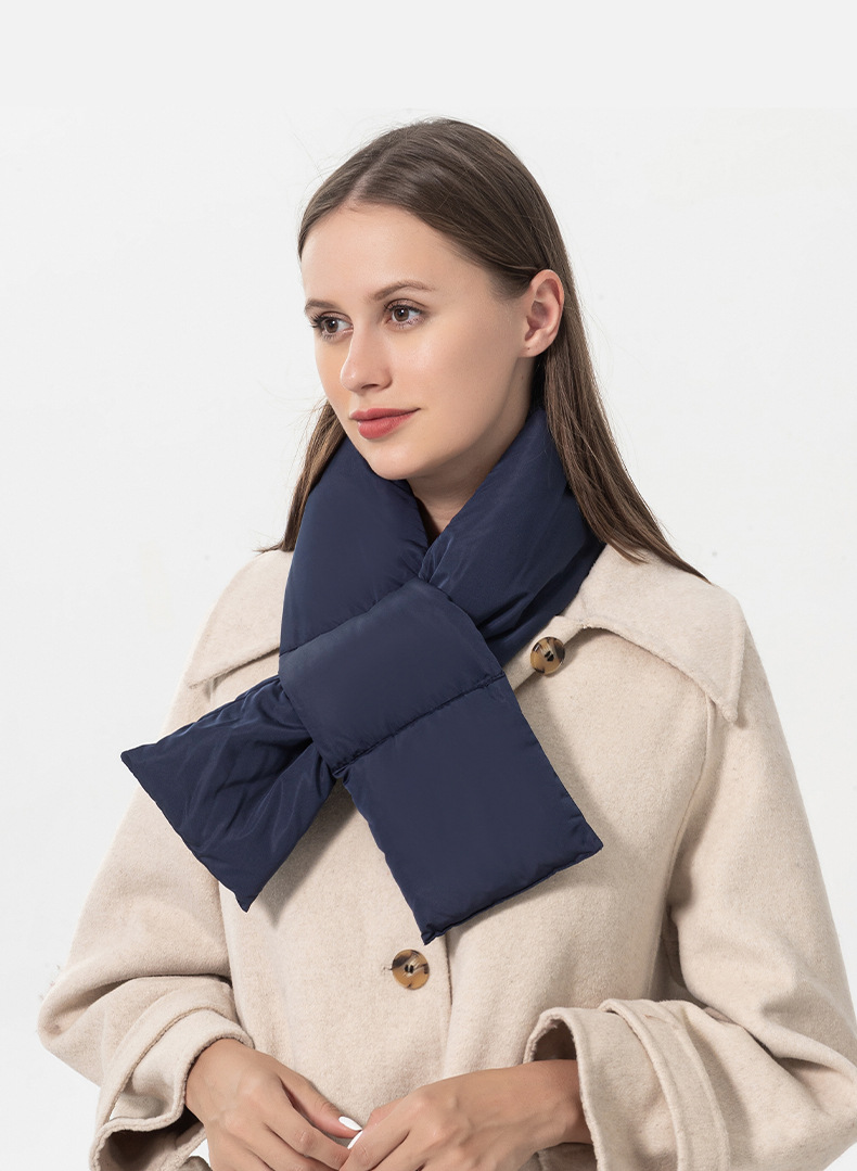 Feather Velvet Scarf For Women Solid Colour Simple Korean Style_voghion.com
