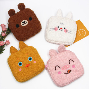 2021 New Plush Sanitary Napkin Storage Bag Auntie Napkin Sanitary Cotton Bag Cute Carry-on Small Bag Portable Moon Bag