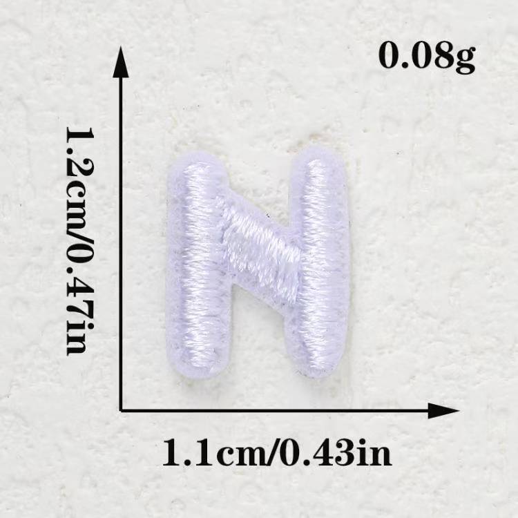 跨境电脑刺绣布贴黑白小数字字母服装辅料补丁贴DIY装饰贴刺绣贴|undefined