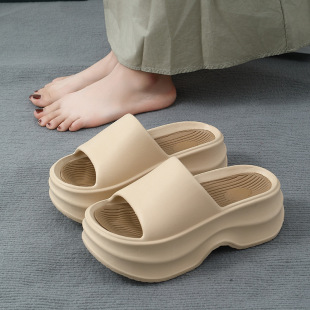 Women's thick-soled height increasing sandals summer outdoor wear EVA soft-soled drooping Beach beach slippers