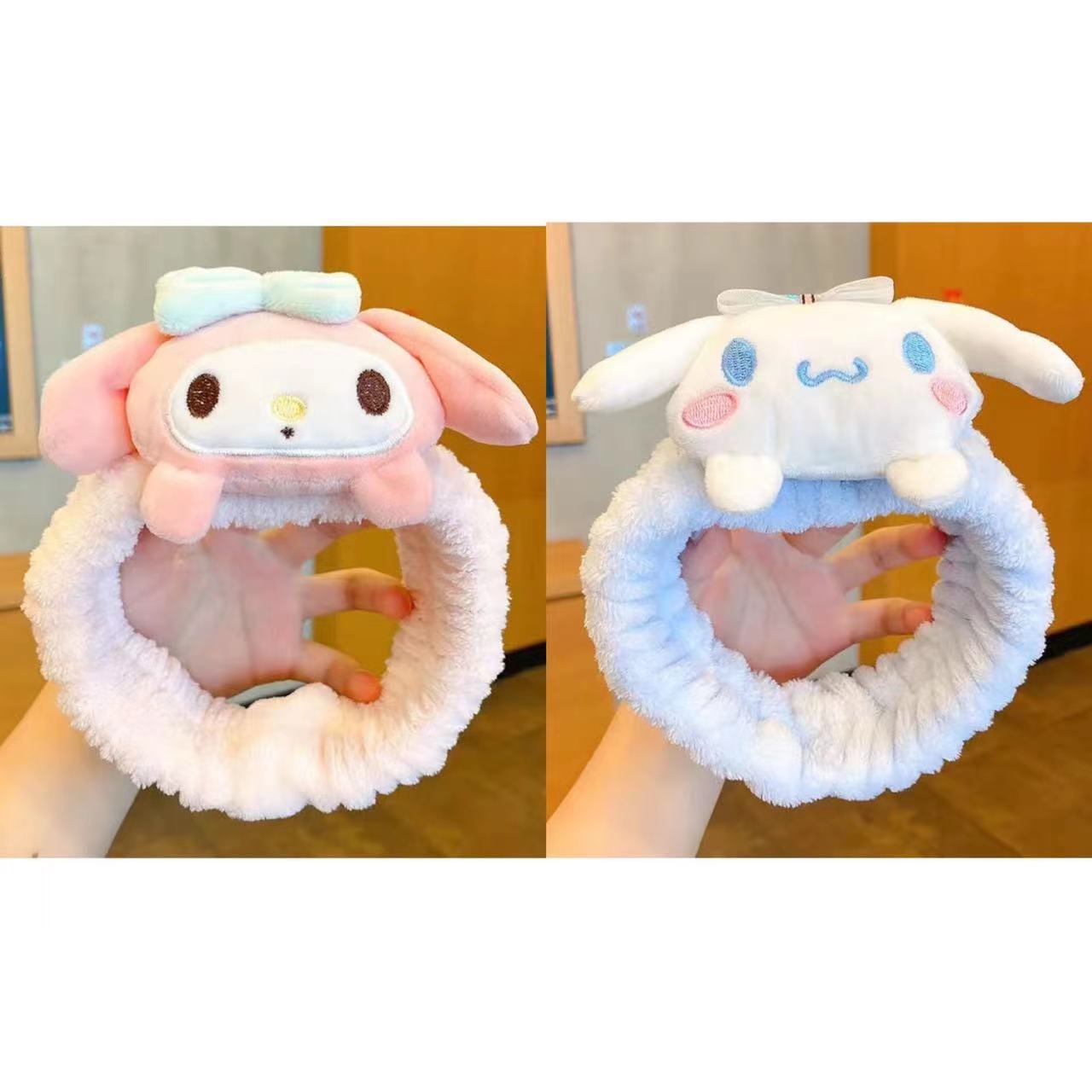 Ventas de nuevos productos niñas dibujos animados lindo Sanrio Yugui felpa Kulo lavado de cara niña diadema tocado