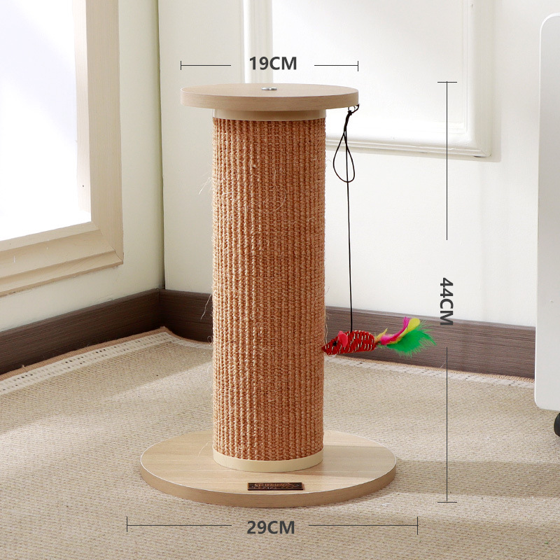 Placa de agarre de gato de sisal de madera maciza al por mayor, columna de agarre de gato, marco de escalada vertical para gato, marco de agarre para gato, columna de garras afiladas, suministros de juguete para gatos