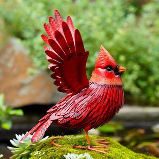 Metal Bird Yard Art- Large Red�����BͥԺ�b�t�B�����＾
