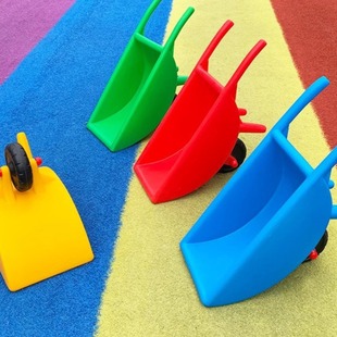 Kindergarten New Outdoor Trolley Plastic Single-Wheel Tipping Bucket Children's Thickened Balance Toy Parent-Child Game Stroller