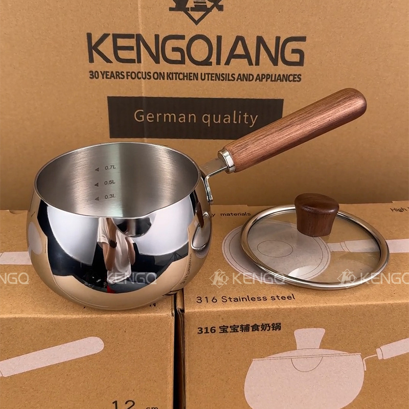 316 de acero inoxidable leche pequeña olla de una persona mini olla de leche caliente para bebés desayuno olla de alimentos especiales para bebés