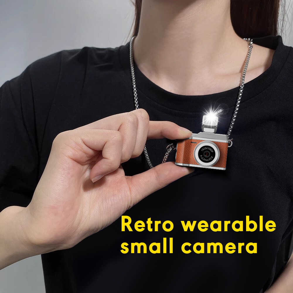 Colgar el cuello mini cámara de luz LED nocturna para tomar fotos de la vida pequeña cámara puede personalizar LOGO fábrica de cámaras directas image 3