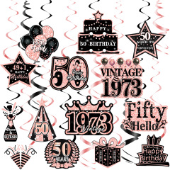 バラ金50歳1973年スパイラルペンダントpvcペンダントスパイラルペンダント誕生日バラ金吊り下げ