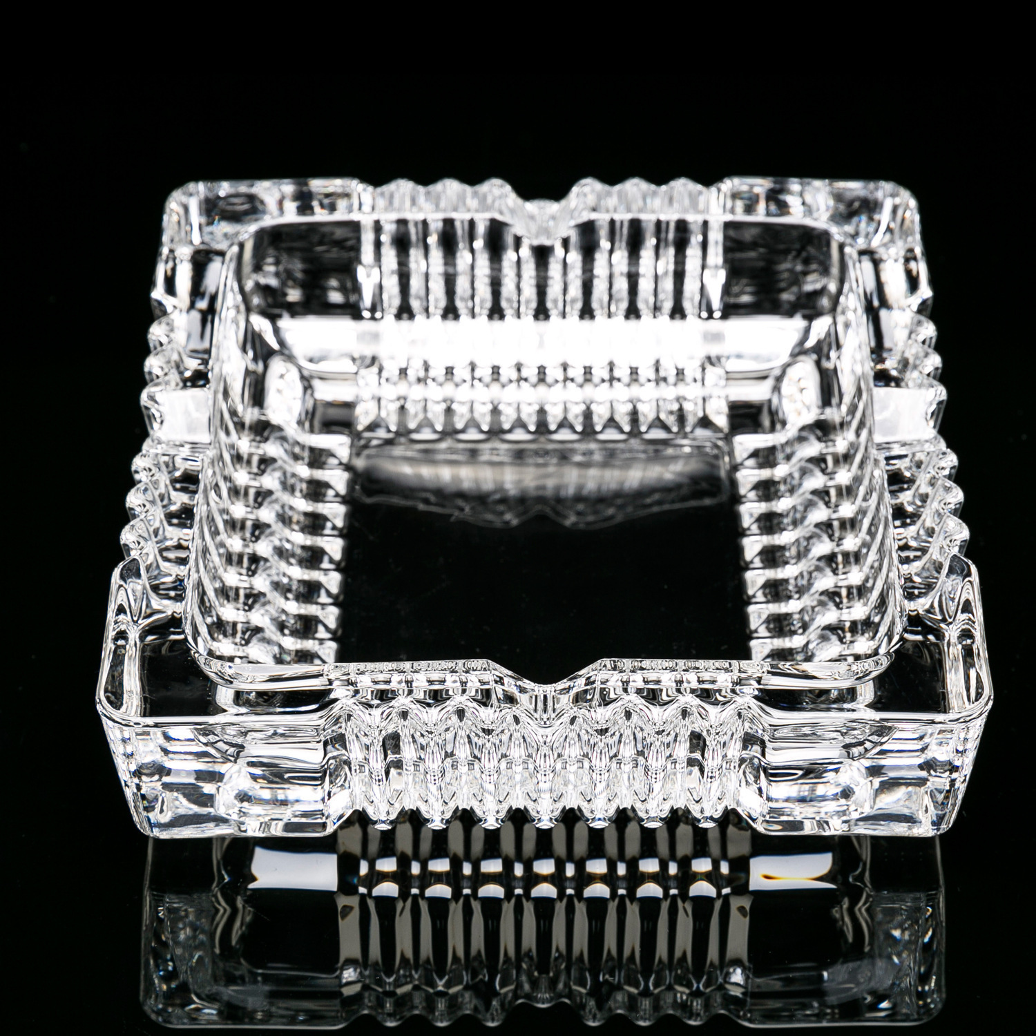 Cenicero de manzana verde al por mayor creativo cuadrado redondo para el hogar ktv logotipo de regalo de hotel