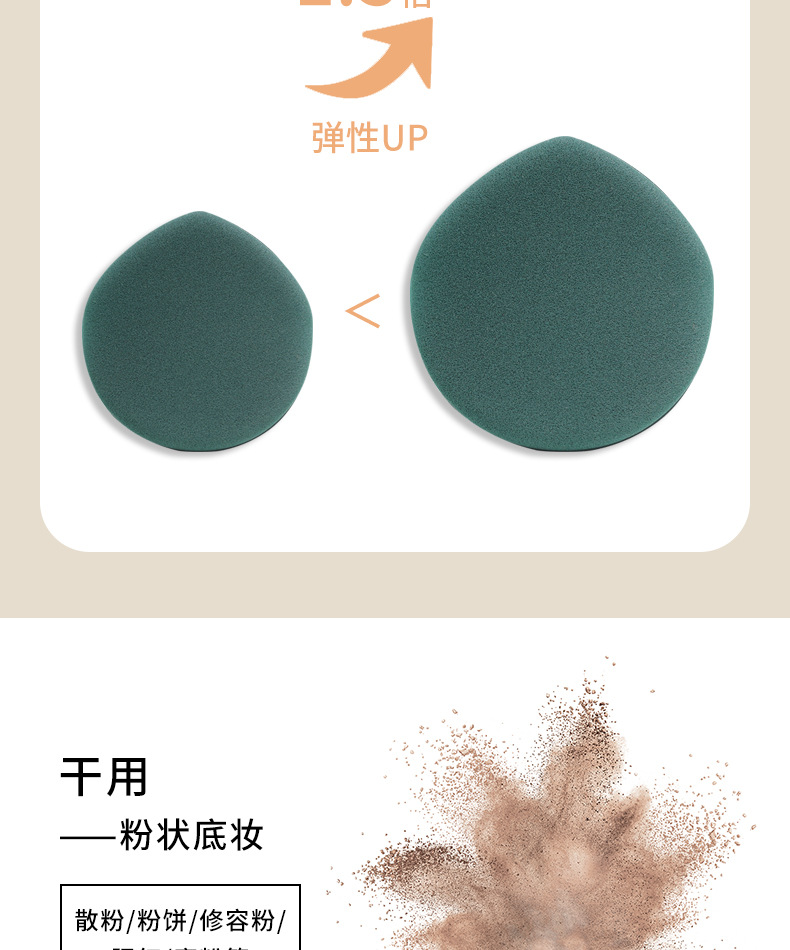 Air cushion powder puff, dry and wet dual-purpose, super soft, non-powdering beauty, egg sponge setting powder, loose powder, makeup foundation liquid undefined