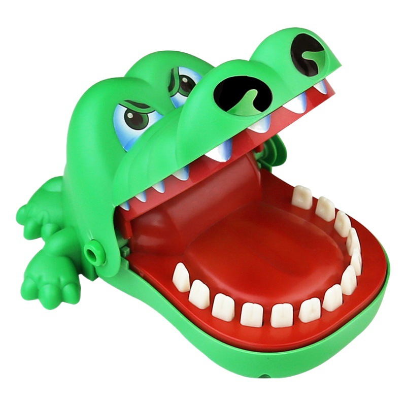 Cocodrilo juguete dedo morder boca tiburón morder juguete truco para niños diversión tiktok dientes morder mano cocodrilo image 1