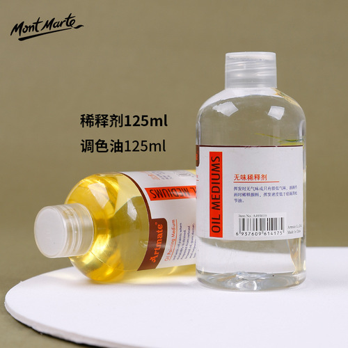 Artmate manufacturer direct sales turpentine oil paint additives 125ml pen wash liquid glazing medium toning oil