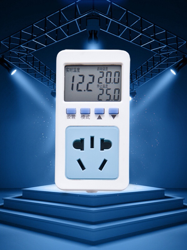 Puce Digital Display Digital Thermostat Adjustable Intelligent High-Precision Fish Tank Seawater Temperature Control Socket Boiler 220V