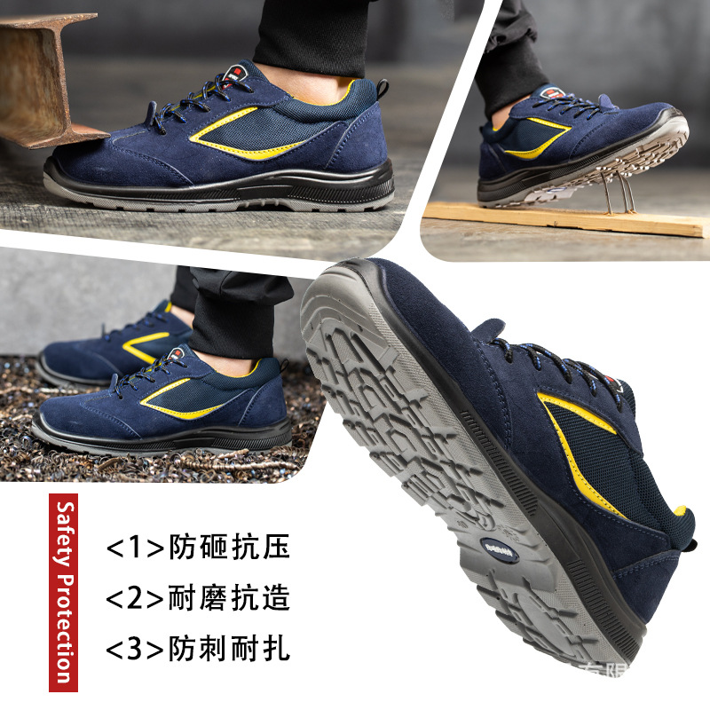 Calzado de Seguridad para Soldador de Piel de Vacuno de Ante, Antigolpes y Antiperforación para Trabajo image 4
