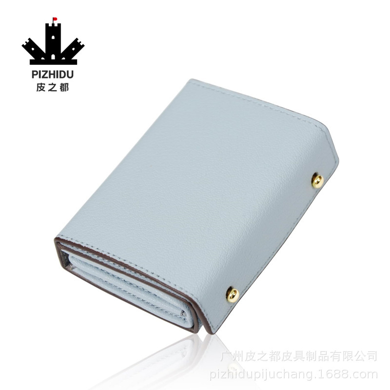 Amazon's New Genuine Leather Women's Box-Style 70% off Wallet, Multifunctional Compact Portable Coin Purse, Cross-Border Trend