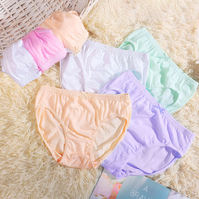 100% Cotton Panties Women's Middle-aged and Elderly Loose Trousers for Fat Mothers All Cotton Briefs with Girls' Interior