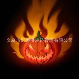 跨境暗黑南瓜造型氛围灯 万圣节风惊悚特效装饰灯现货