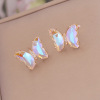 Copper glossy tape, fashionable earrings, European style, internet celebrity, simple and elegant design