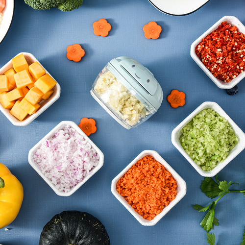 New creative and cute kitchen hand-pulled mini garlic masher meat grinder household small cooking machine garlic stirrer