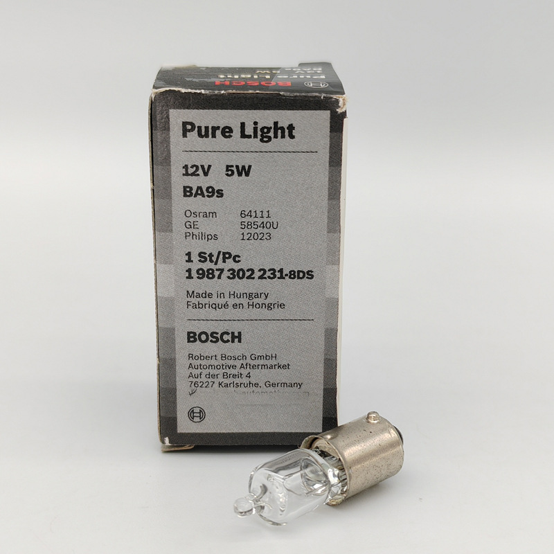 Bosch BOSCH 12V 5W BA9s H5W GE 58540U car microscope Mingyu interior ceiling light bulb