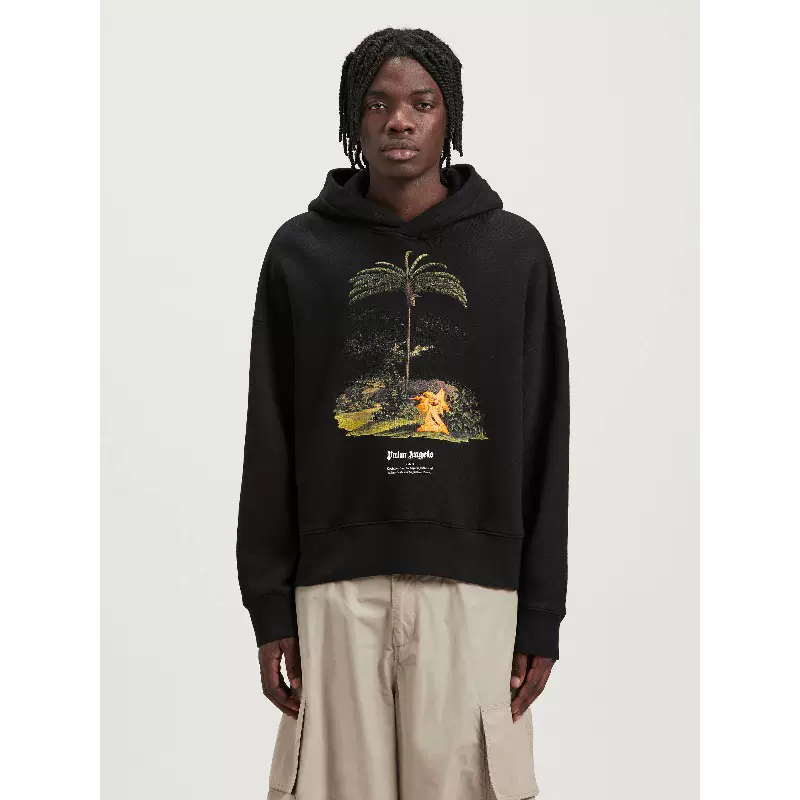 Palm Angels棕榈天使热带棕榈树印花连帽卫衣潮牌欧美宽松帽衫秋