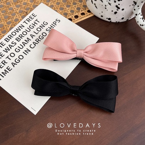 Cute bow three-dimensional small hairpin for girls, pink bangs clip, small ear headdress, Xiaohongshu recommended top clip