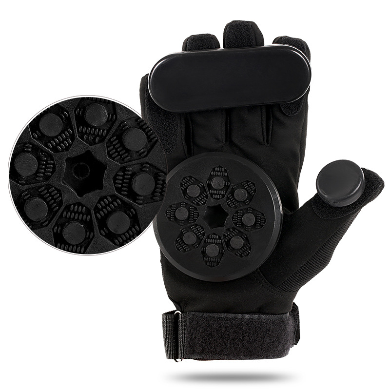 Flower Stone Brake Gloves Professional Deceleration Long Board Gloves Spark Stone Slider Adult MS710